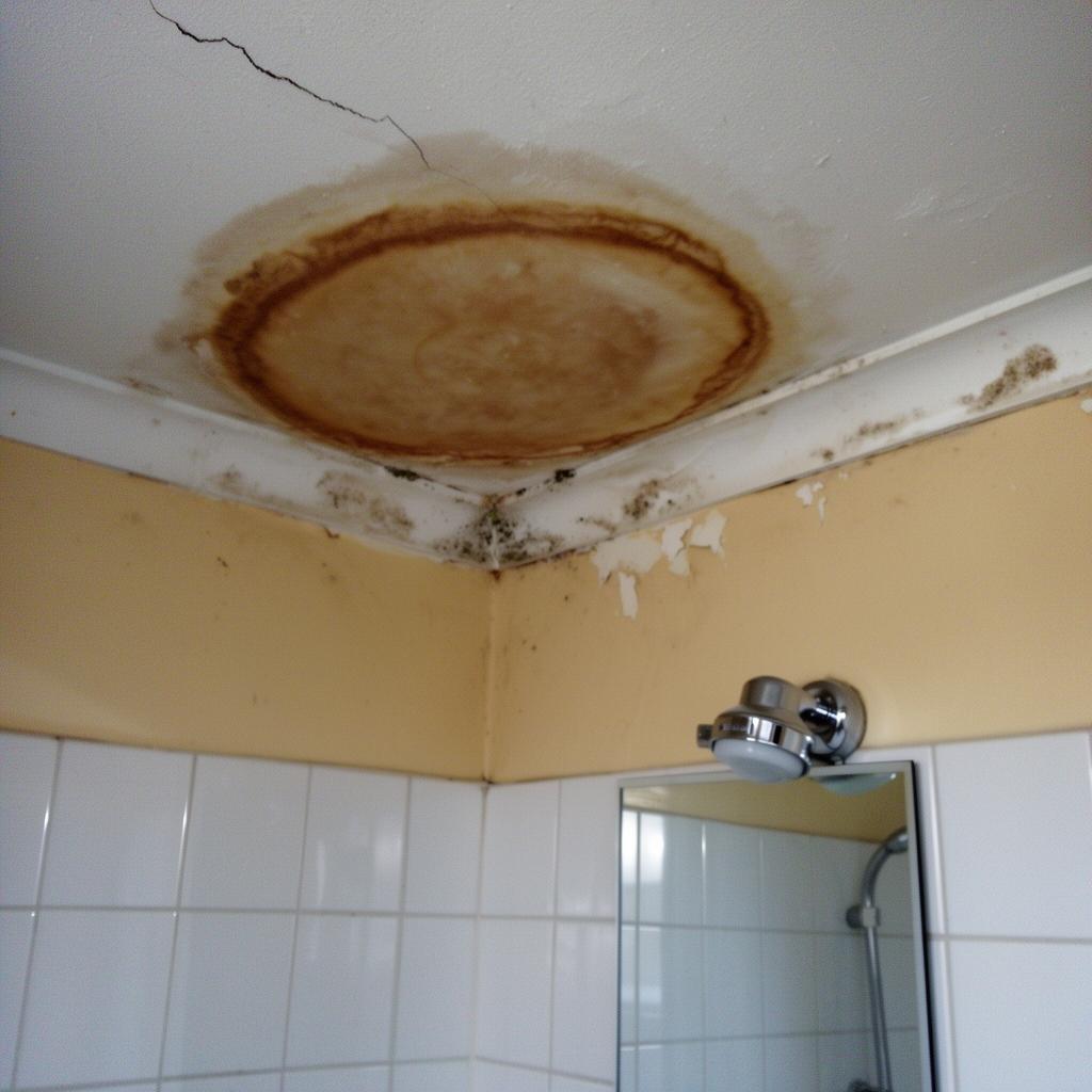 Bathroom Leak Repair & Ceiling Restoration — before
